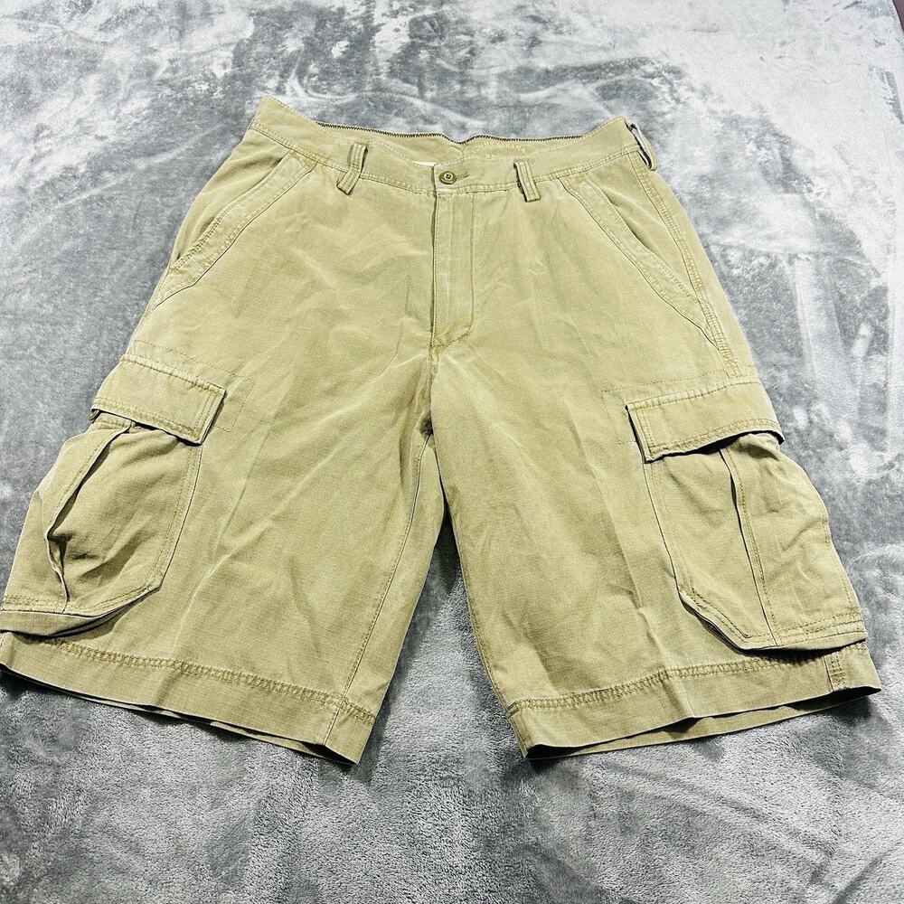 Tommy Bahama Relax Cargo Shorts Mens 35 Olive‎ Green Camping Hiking Beach Travel